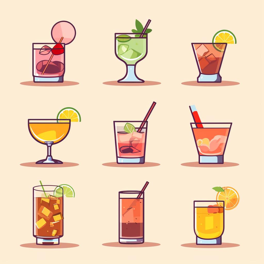 Variety of alcoholic and non-alcoholic drinks