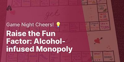 Raise the Fun Factor: Alcohol-infused Monopoly - Game Night Cheers! 💡