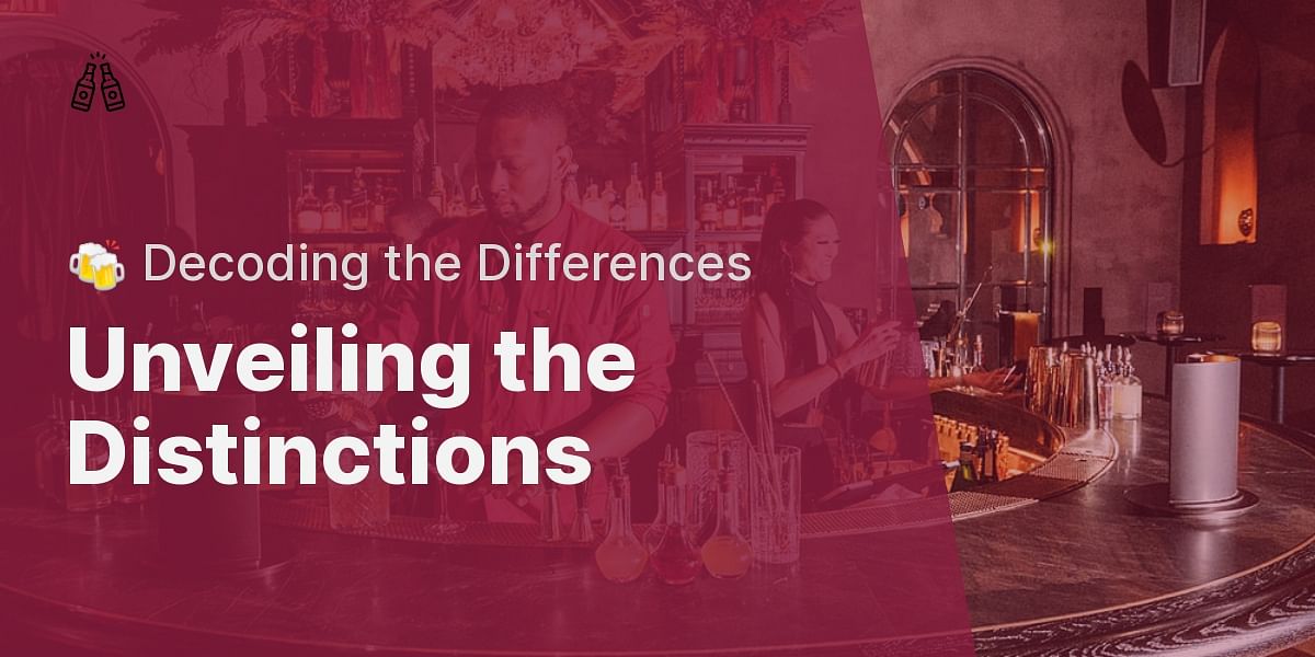 What are the differences between Bars, Pubs, Clubs, and Lounges?