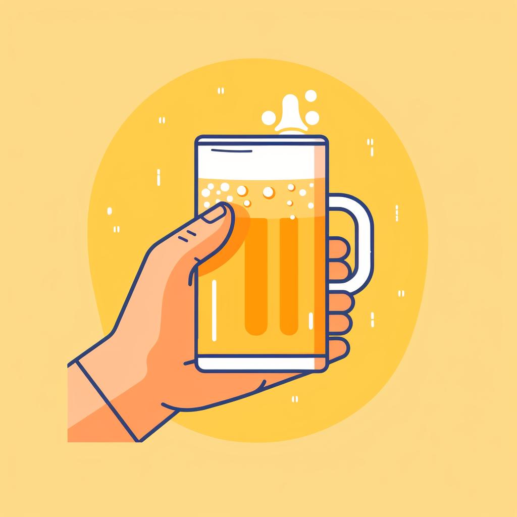 A hand refusing a beer, indicating drinking responsibly